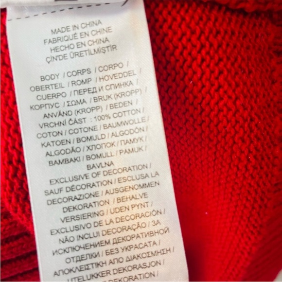 Ralph Lauren Intarsia Red Crest Crew Neck Sweater RARE - Picture 8 of 8